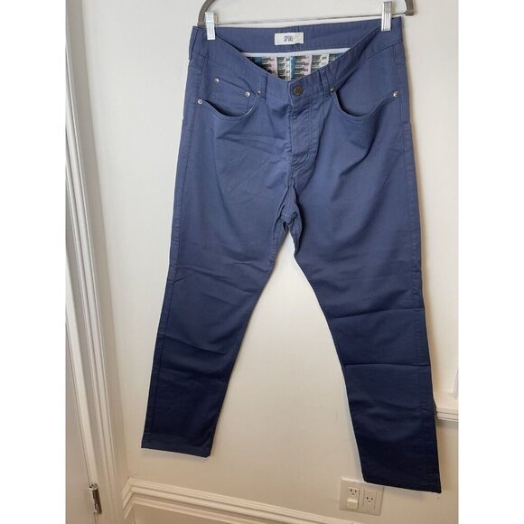 Spoke Trousers Mens Size 34 Blue Heroes Build C Chinos - Picture 1 of 9
